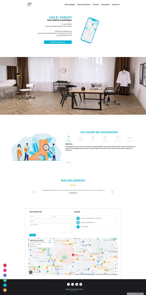 Création de site pour pédicure-podologue modèles numéro cinq